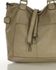 Torebka skórzana XL shopper vintage bag z kieszeniami vera pelle - MARCO MAZZINI beż taupe