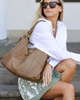 MARCO MAZZINI Miejska torebka skórzana na ramię city sholder handmade bag beżowy